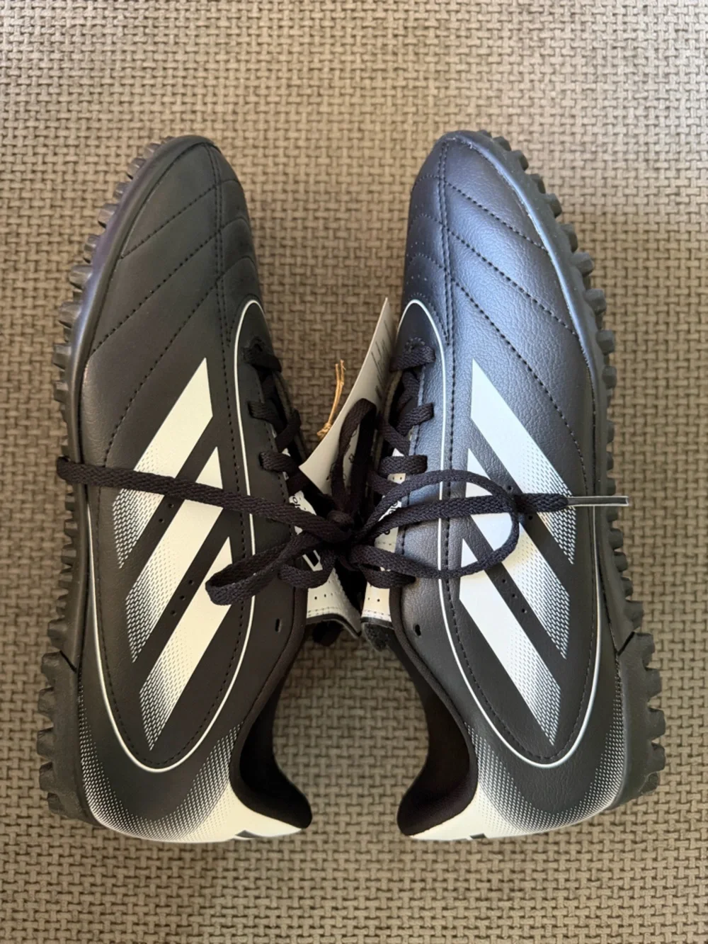 adidas Goletto IX TF Turf Soccer Shoes Cleats Black White Mens 8 Womens 9 Sporty